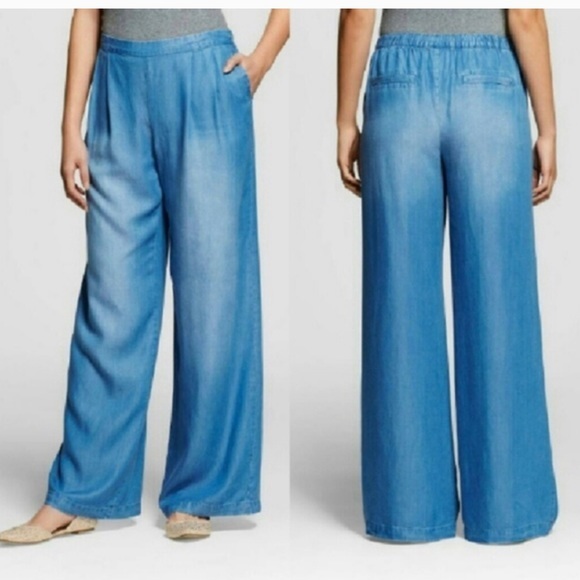 Merona Denim - Merona Wide Leg Pants‎ Relaxed Lounge Palazzo Pull On Size XL